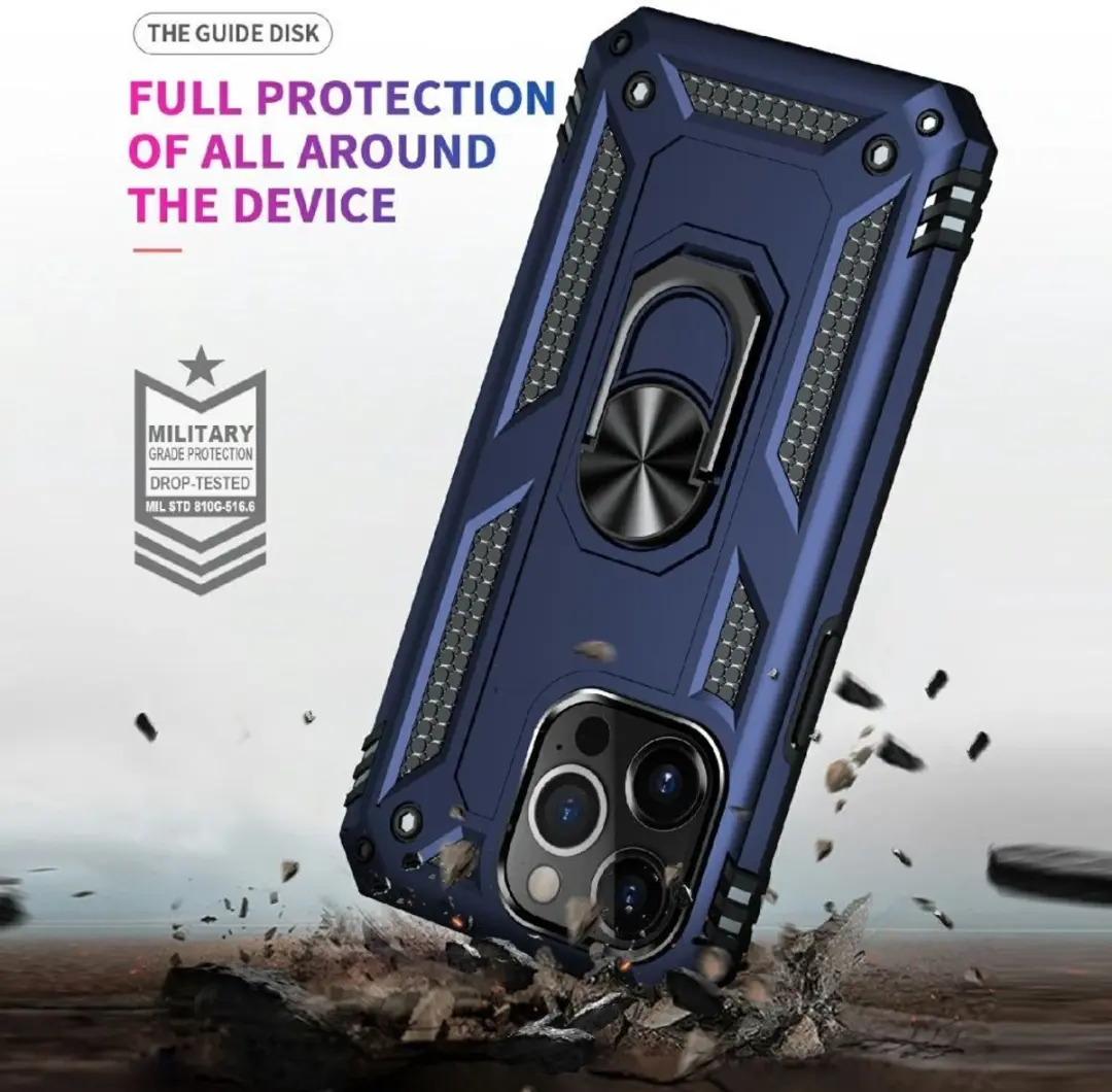 Selected Magnetisch Armor Hoesje iPhone 13 Pro Max - Blauw