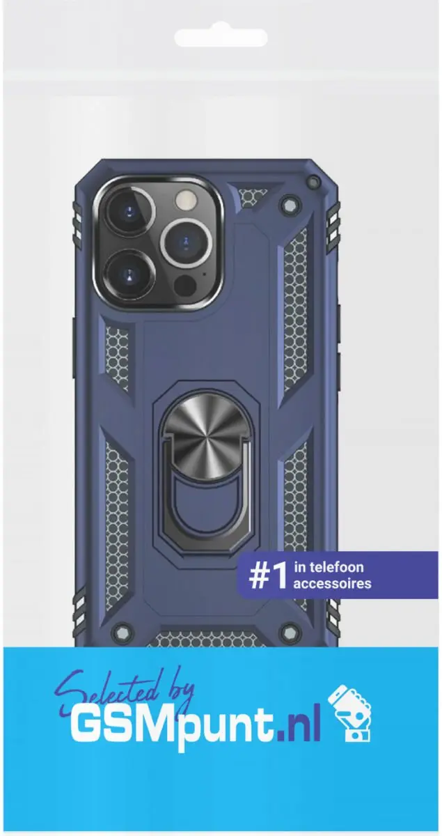 Selected Magnetisch Armor Hoesje iPhone 13 Pro Max - Blauw