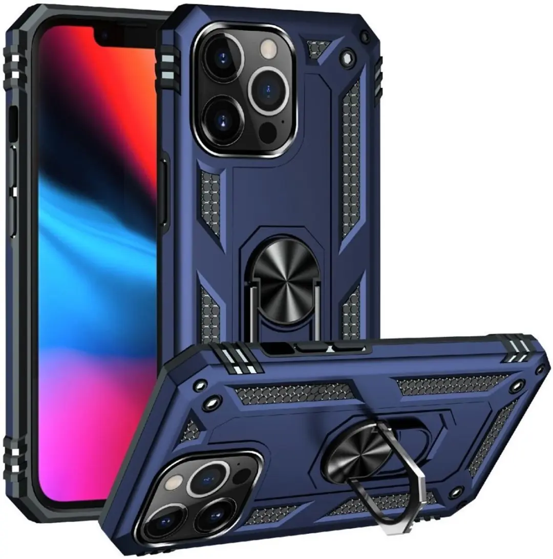 Selected Magnetisch Armor Hoesje iPhone 13 Pro Max - Blauw
