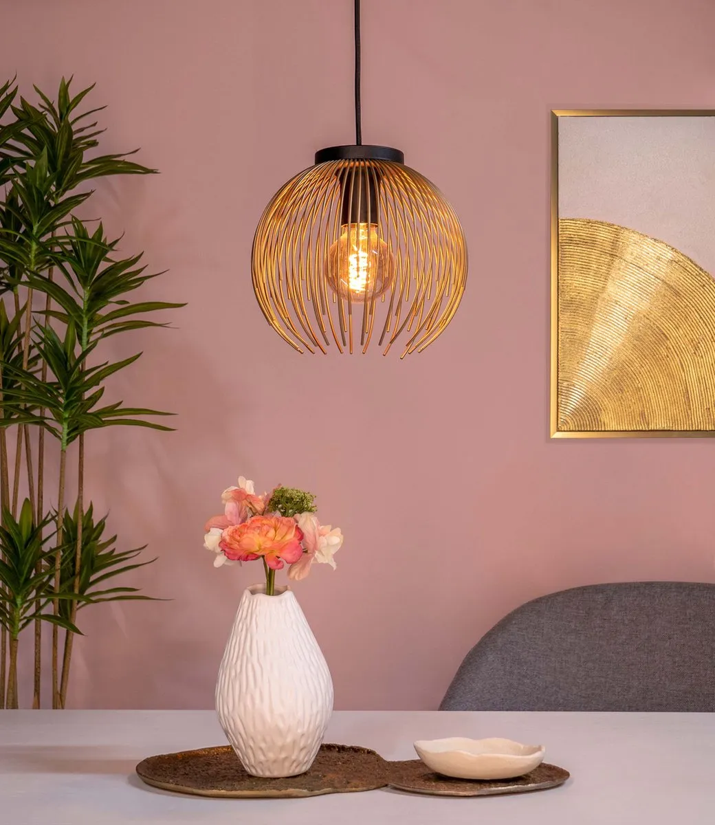 Eglo Venezuela Hanglamp E27 Ø23,5cm Goud/Zwart - afbeelding 6 van 6