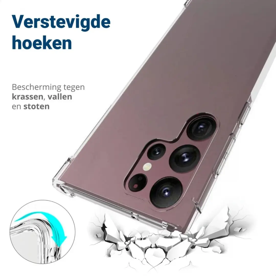 Selected Hoesje Schokbestendig TPU Transparant - Samsung Galaxy S23 Ultra