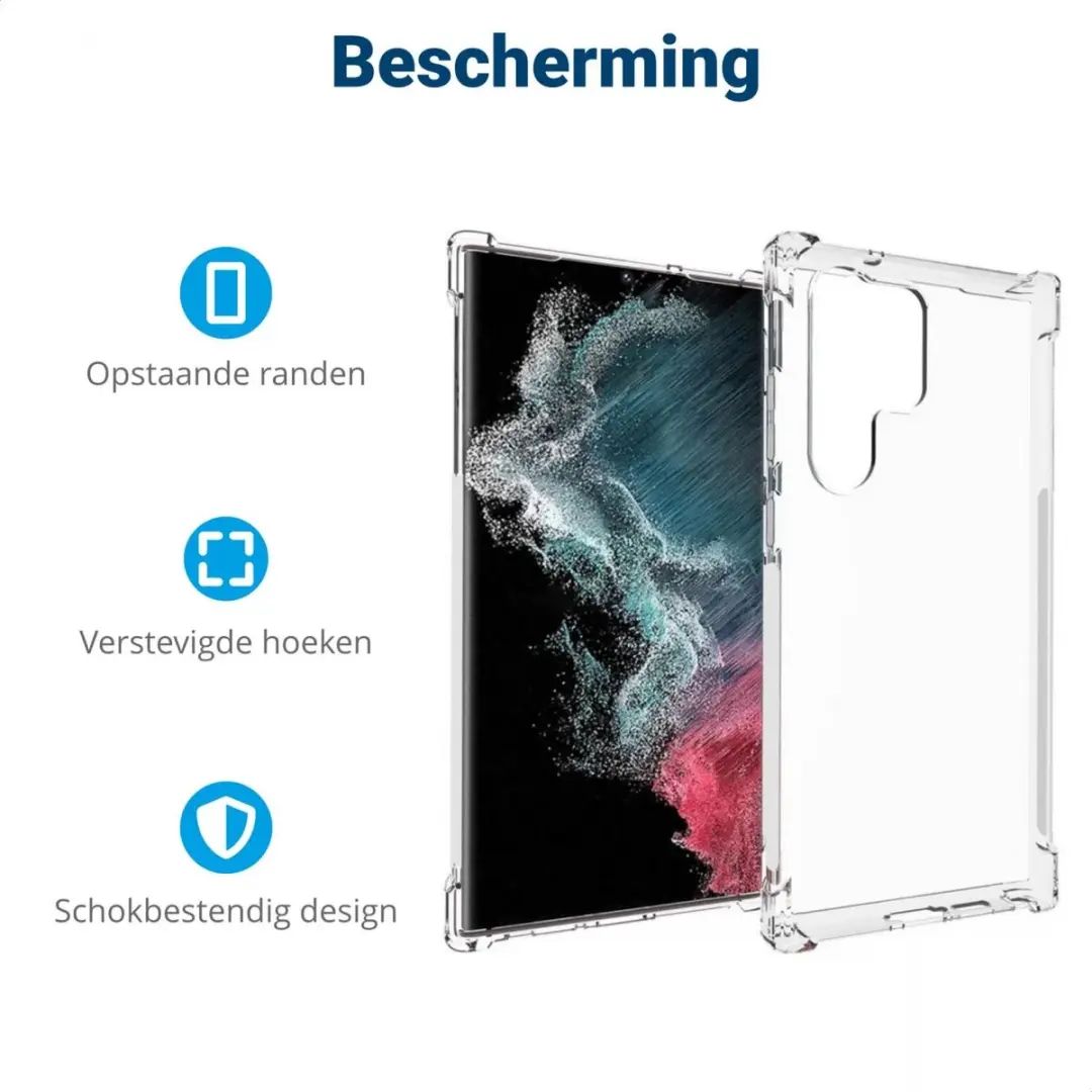 Selected Hoesje Schokbestendig TPU Transparant - Samsung Galaxy S23 Ultra