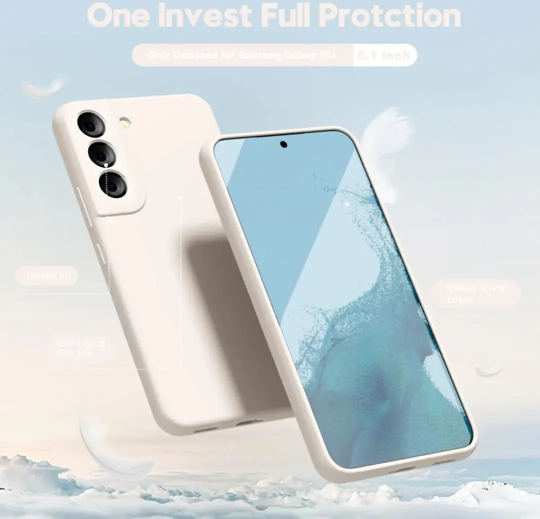 Selected Hoesje Samsung Galaxy S22 Back Cover - Dun TPU - Beige