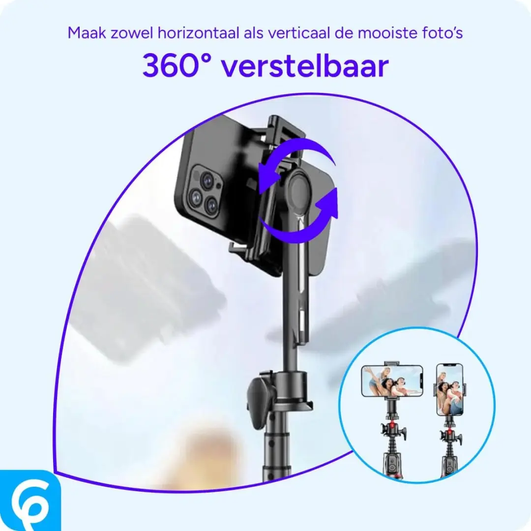 Selected SBG Universele Selfie Stick - Flexibele Octopus Tripod - Zwart