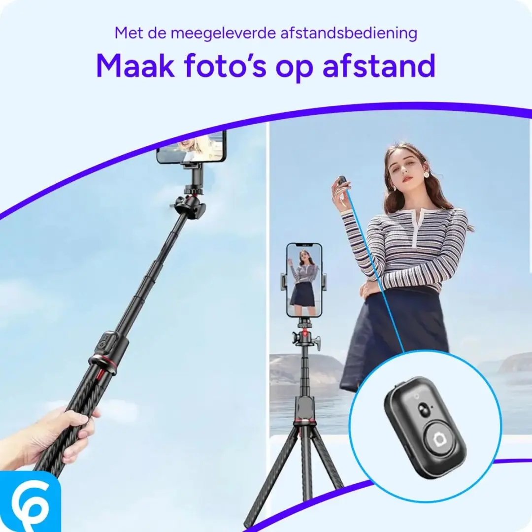 Selected SBG Universele Selfie Stick - Flexibele Octopus Tripod - Zwart - afbeelding 6 van 6