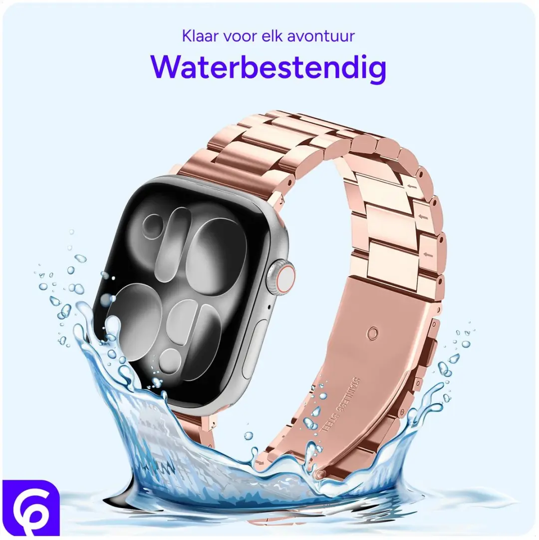 Selected SBG RVS Schakelbandje Apple Watch - 38-42mm - Roze Goud