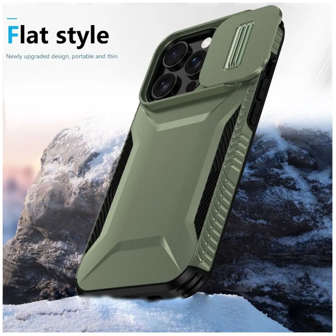 Selected iPhone 14 Pro Hoesje Groen - Camera Slider - afbeelding 6 van 6