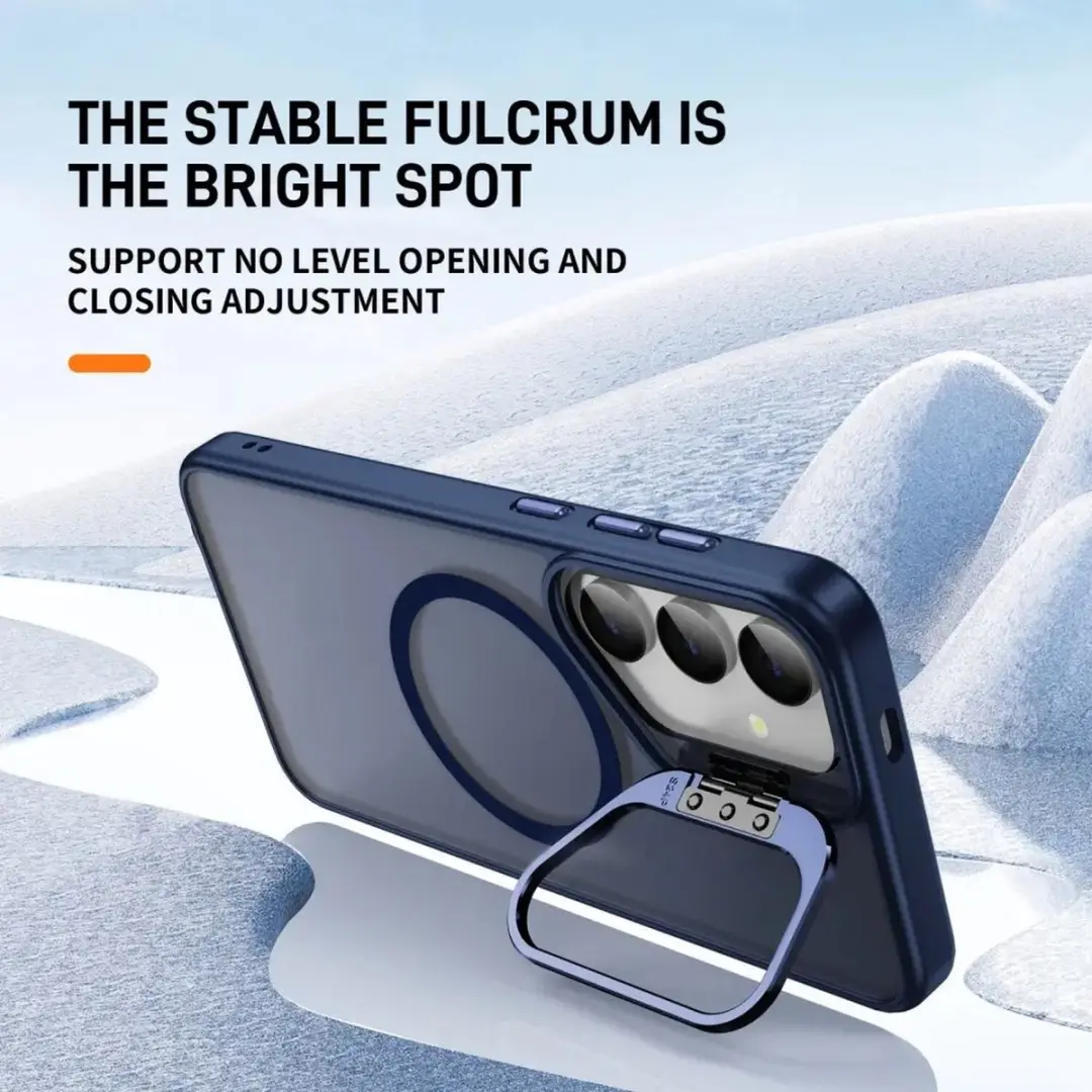 Selected Hoesje Samsung Galaxy S24 MagSafe Blauw - Camera Kickstand