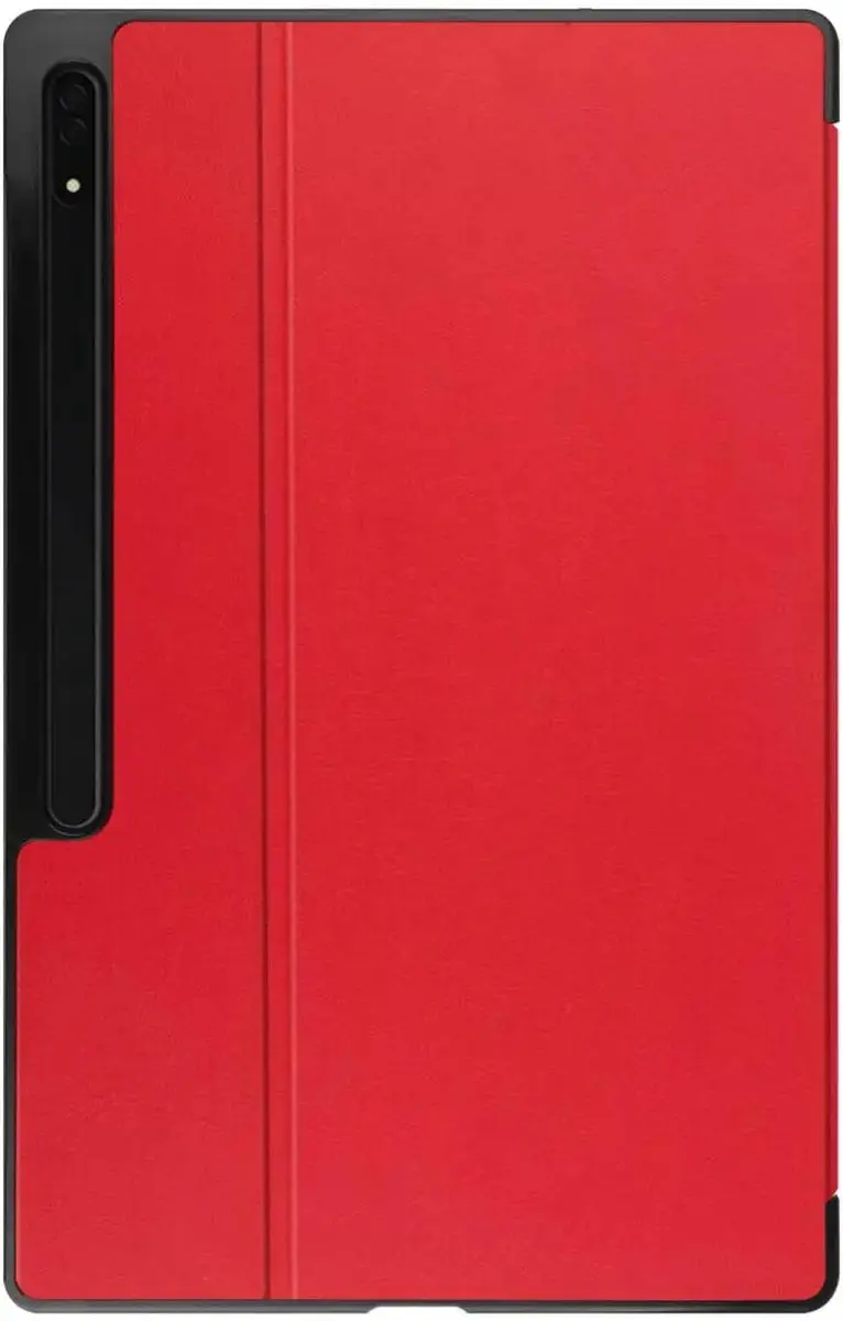 Selected Tablet Hoes Samsung Galaxy Tab S7+/S8+ - Luxe Tri-Fold Book Case - Rood