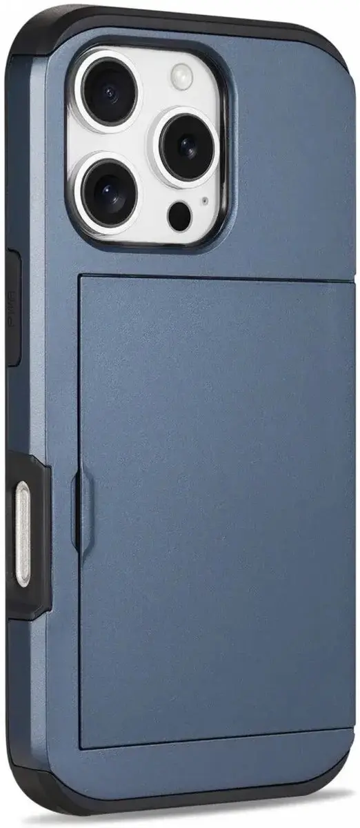 Selected Hoesje iPhone 16 Pro Max - Kaarthouder Blauw