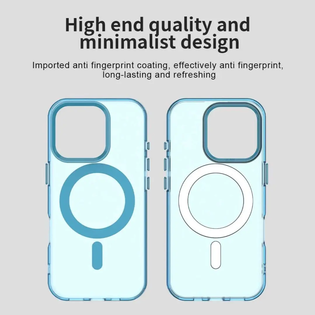 Selected MagSafe Backcover iPhone 16 Pro - Blauw & Transparant