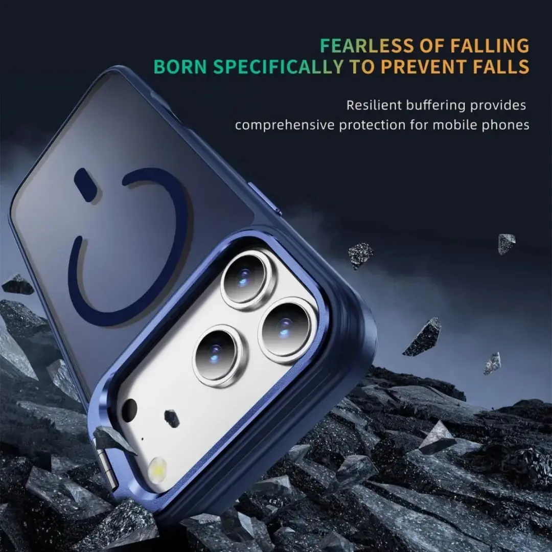 Selected Hoesje iPhone 17 Pro MagSafe Blauw - Camera Kickstand