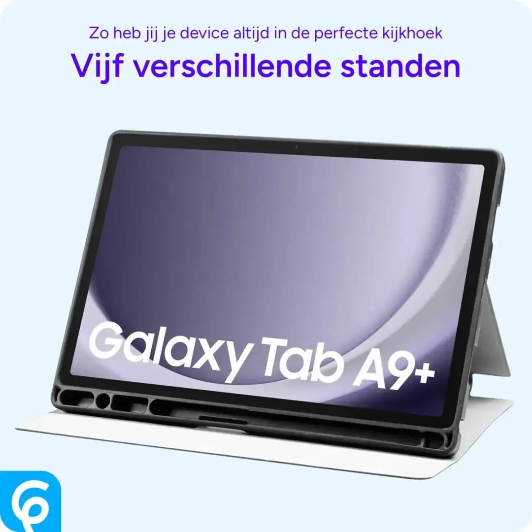 Selected Tablethoes Samsung Galaxy Tab A11 Plus Tri-Fold Kunstleer Blauw