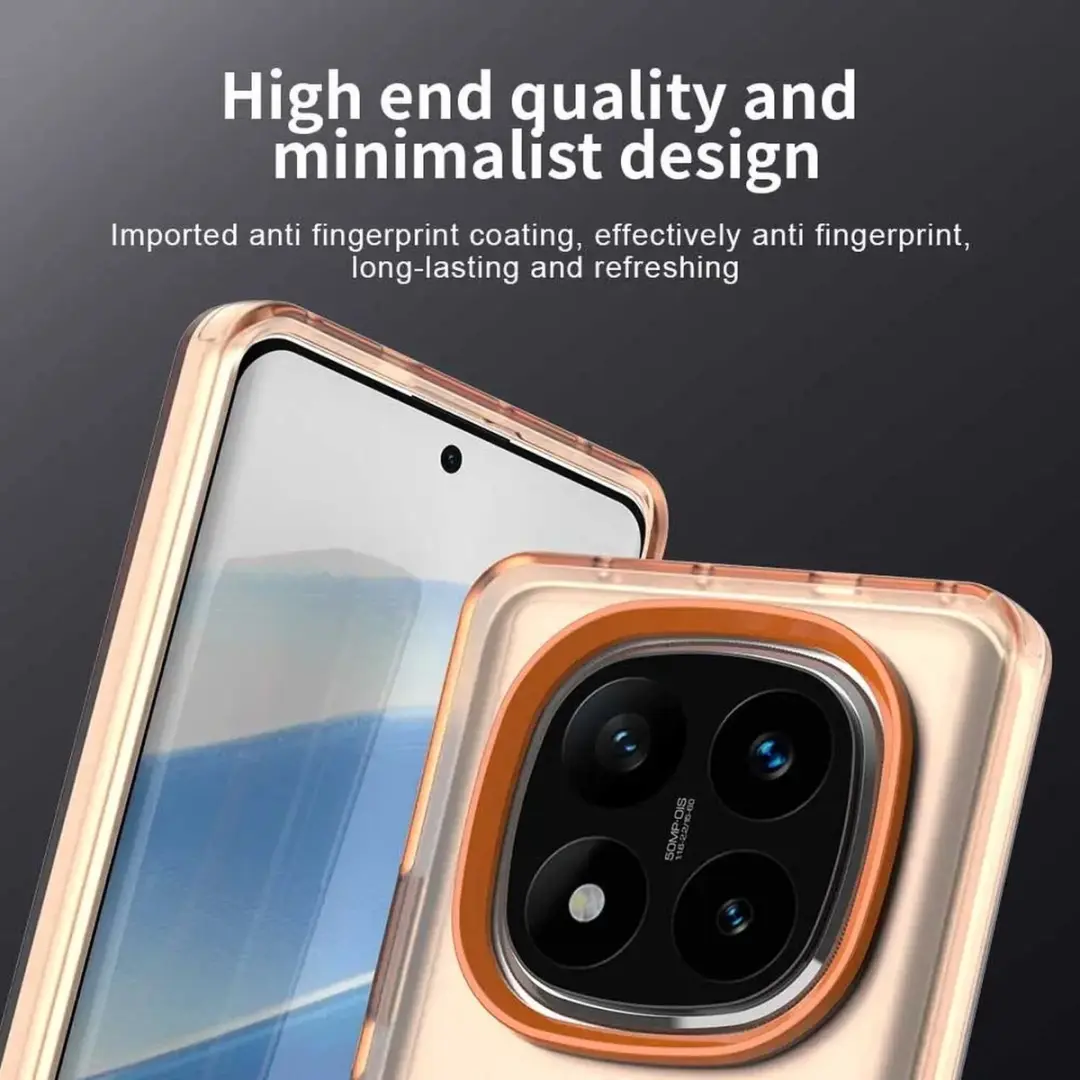 Selected MagSafe Backcover Xiaomi Poco X7/Redmi Note 14 Pro - Oranje & Transparant