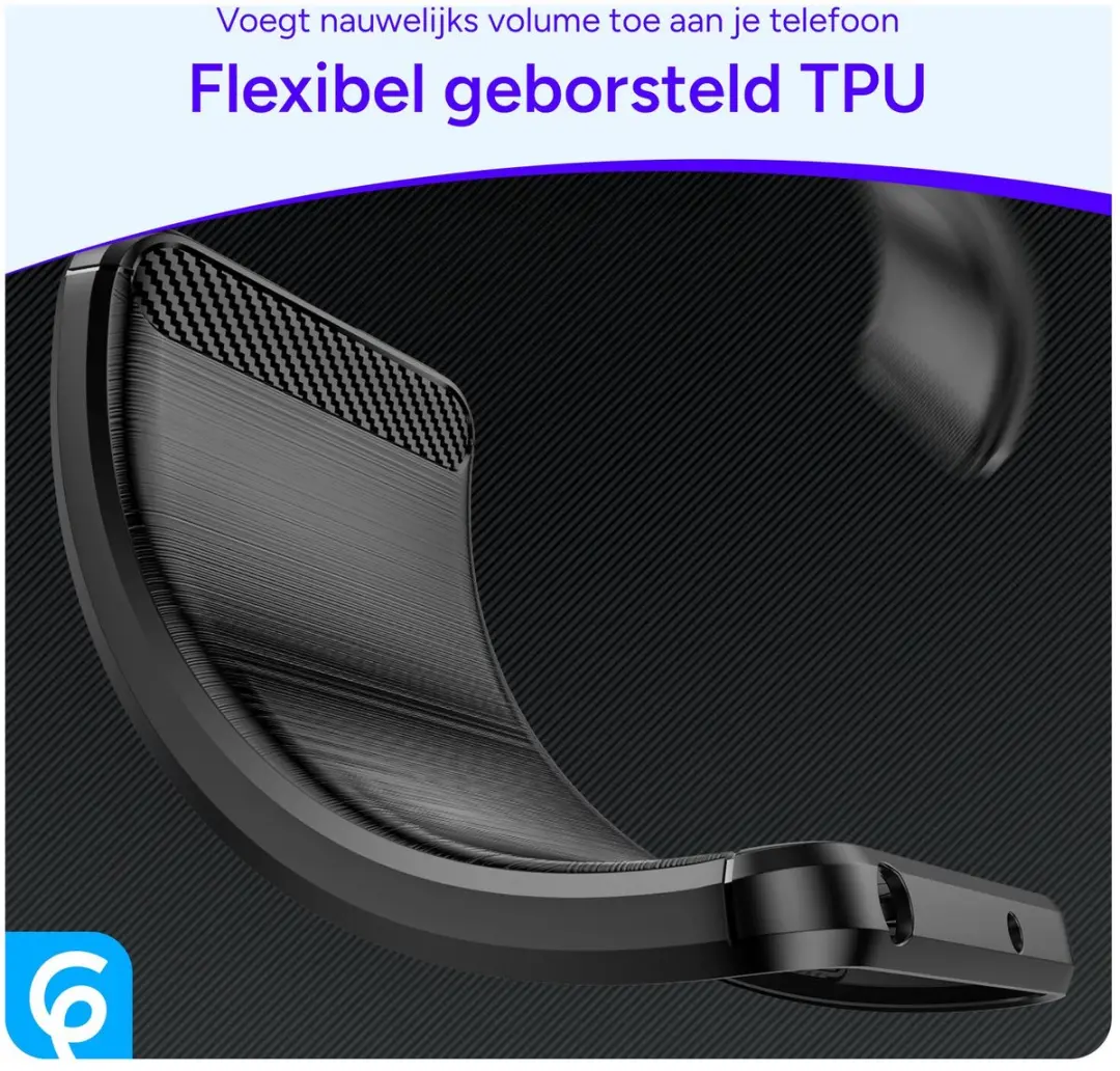 Selected Geborsteld TPU Hoesje Samsung Galaxy S26 Plus - Zwart