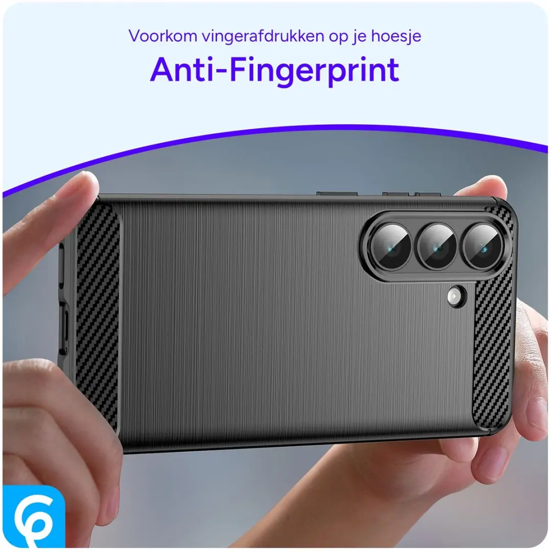 Selected Geborsteld TPU Hoesje Samsung Galaxy S26 Plus - Zwart