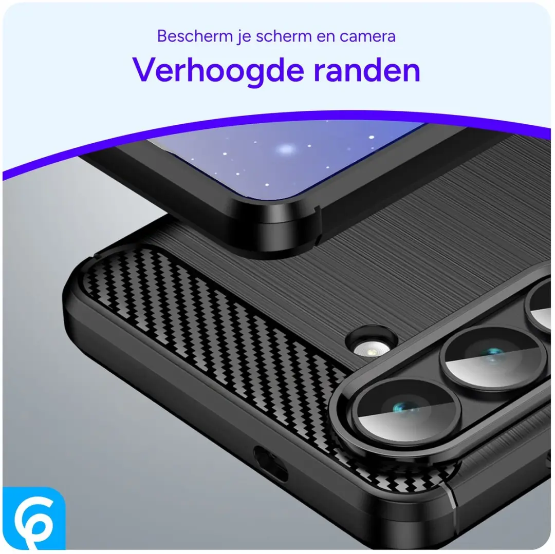 Selected Geborsteld TPU Hoesje Samsung Galaxy S26 Plus - Zwart