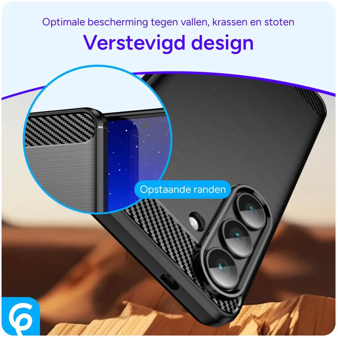 Selected Geborsteld TPU Hoesje Samsung Galaxy S26 Plus - Zwart