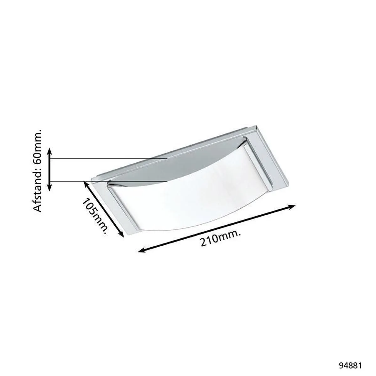 Eglo Batholino Wasao 1 Wandlamp - Chroom - 1 Lichtpunt