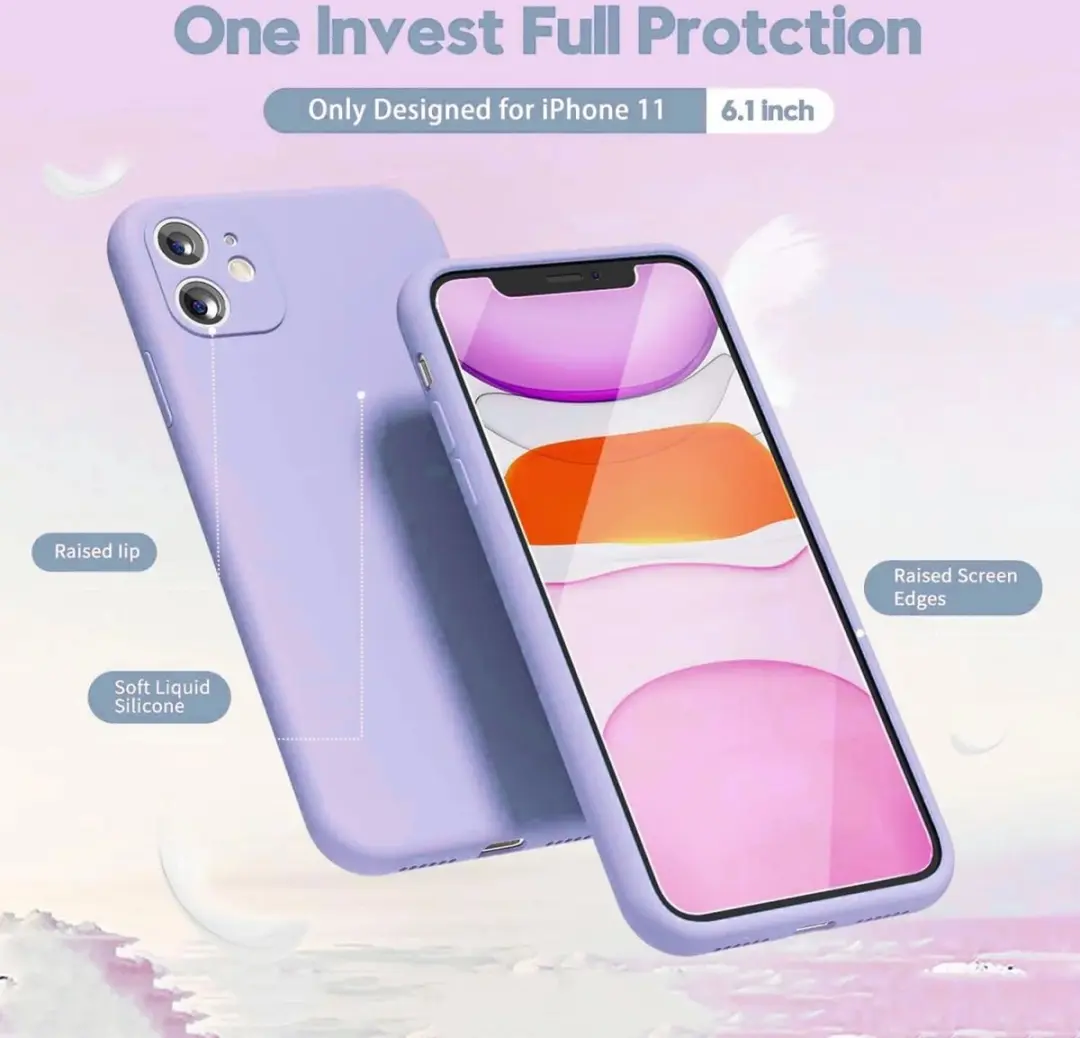 Selected Hoesje iPhone 11 Camera Bescherming - Lila