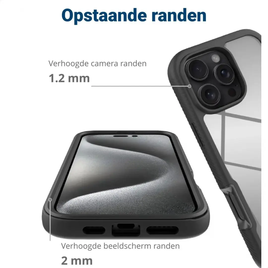 Selected by GSMpunt.nl iPhone 16 Pro Max Hoesje - MagSafe - Zwart/Transparant - afbeelding 6 van 6