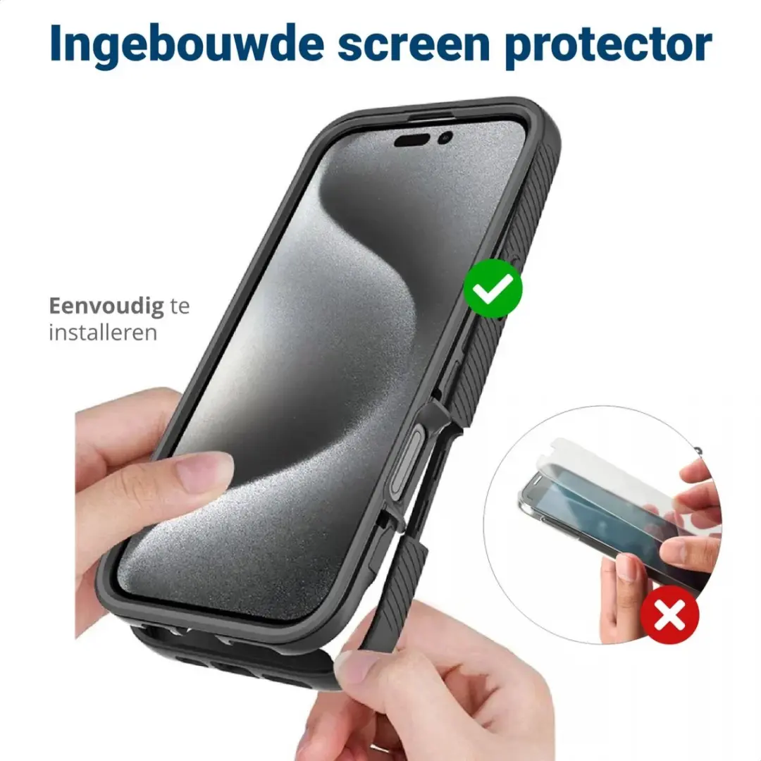 Selected by GSMpunt.nl iPhone 16 Pro Max Hoesje - MagSafe - Zwart/Transparant