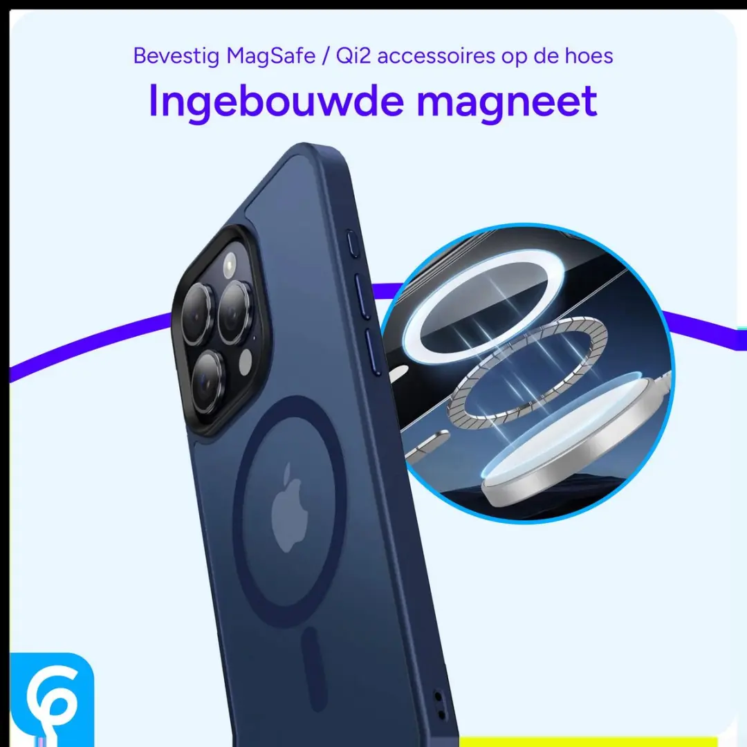 Selected by GSMpunt Hoesje iPhone 15 Pro Max - Donkerblauw - MagSafe
