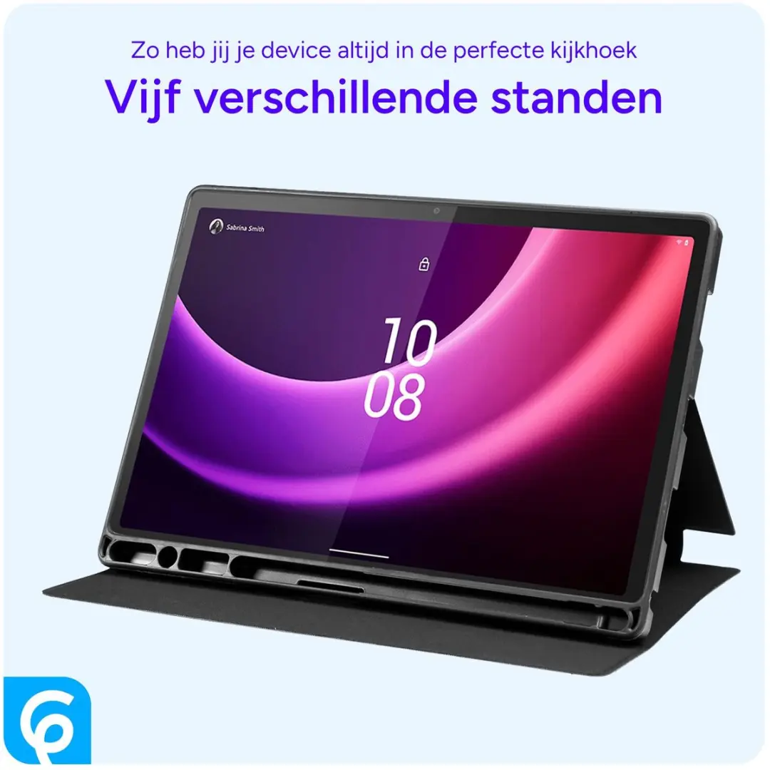 Selected Tablet Hoes Lenovo Tab P11 Gen 2 - Tri-Fold Book Case - Zwart