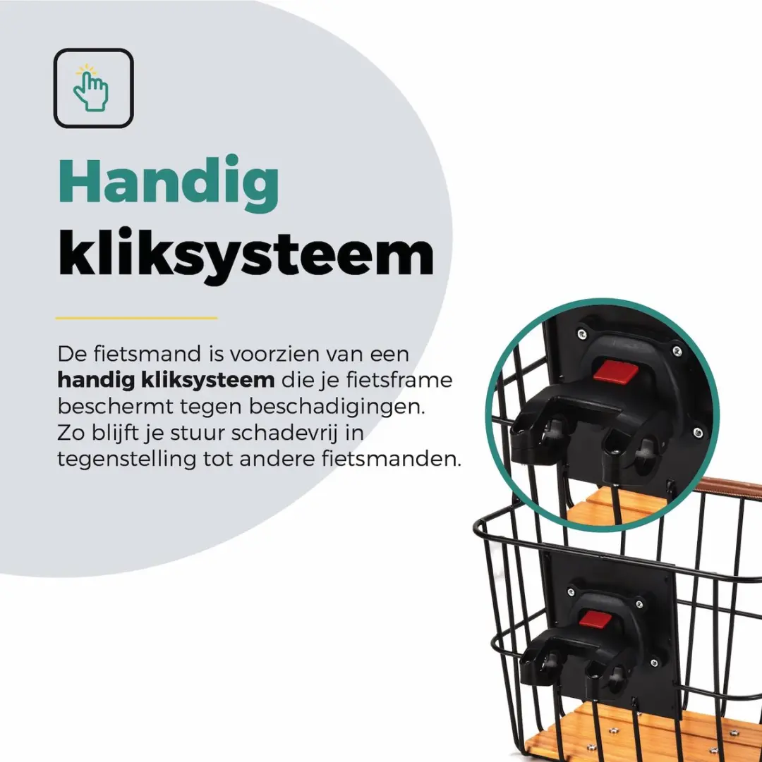 Voltano Stalen Fietsmand 23L - Zwart/Bruin