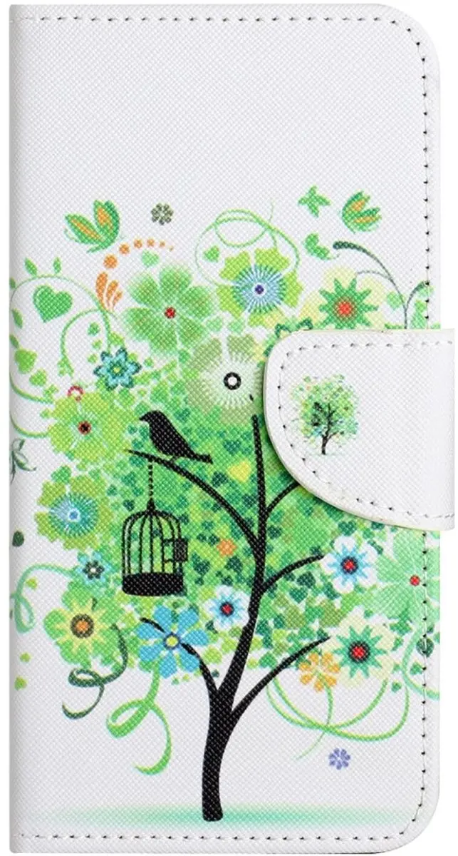 Selected Hoesje Samsung Galaxy A56 Bloemen Boom - Print - 2 Pasjes
