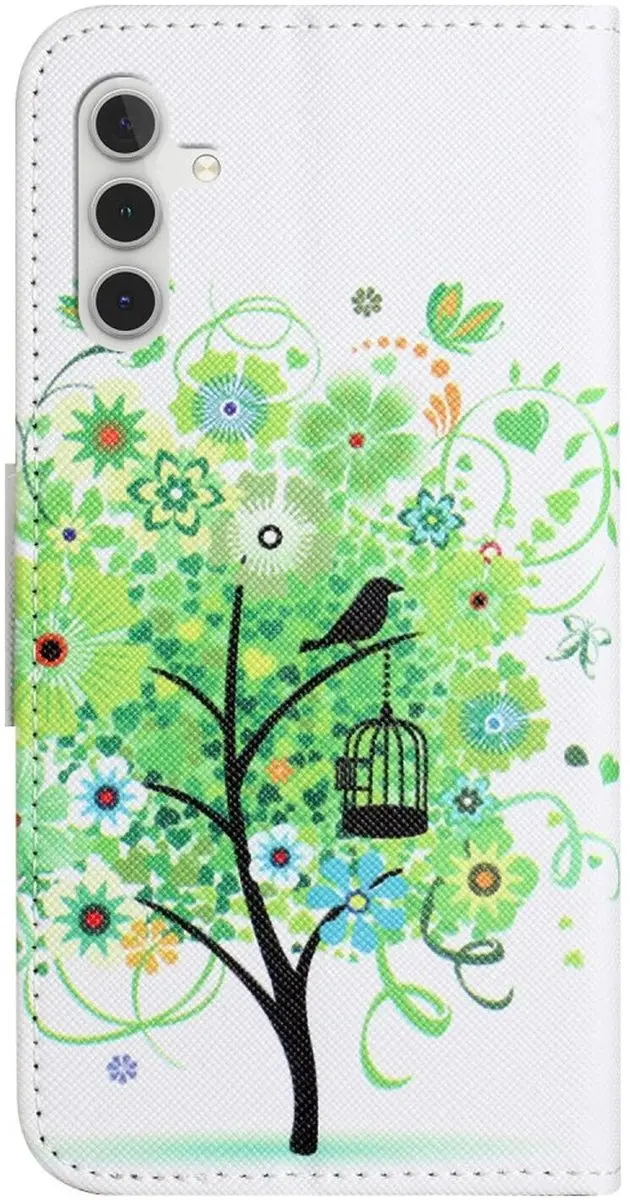 Selected Hoesje Samsung Galaxy A56 Bloemen Boom - Print - 2 Pasjes