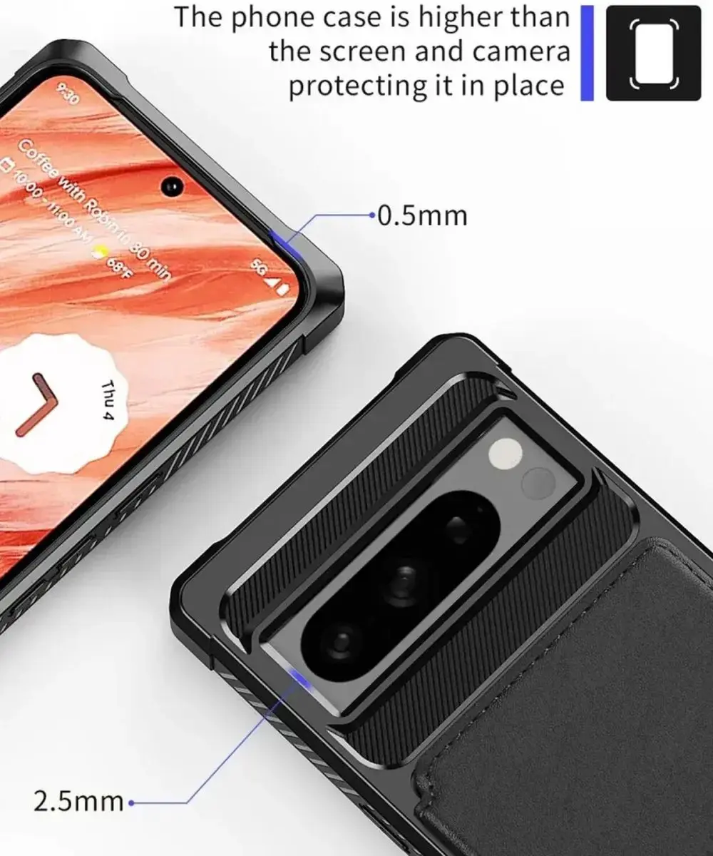 Selected Portemonnee Hoesje Google Pixel 8 Pro - 4 Pasjes - Zwart