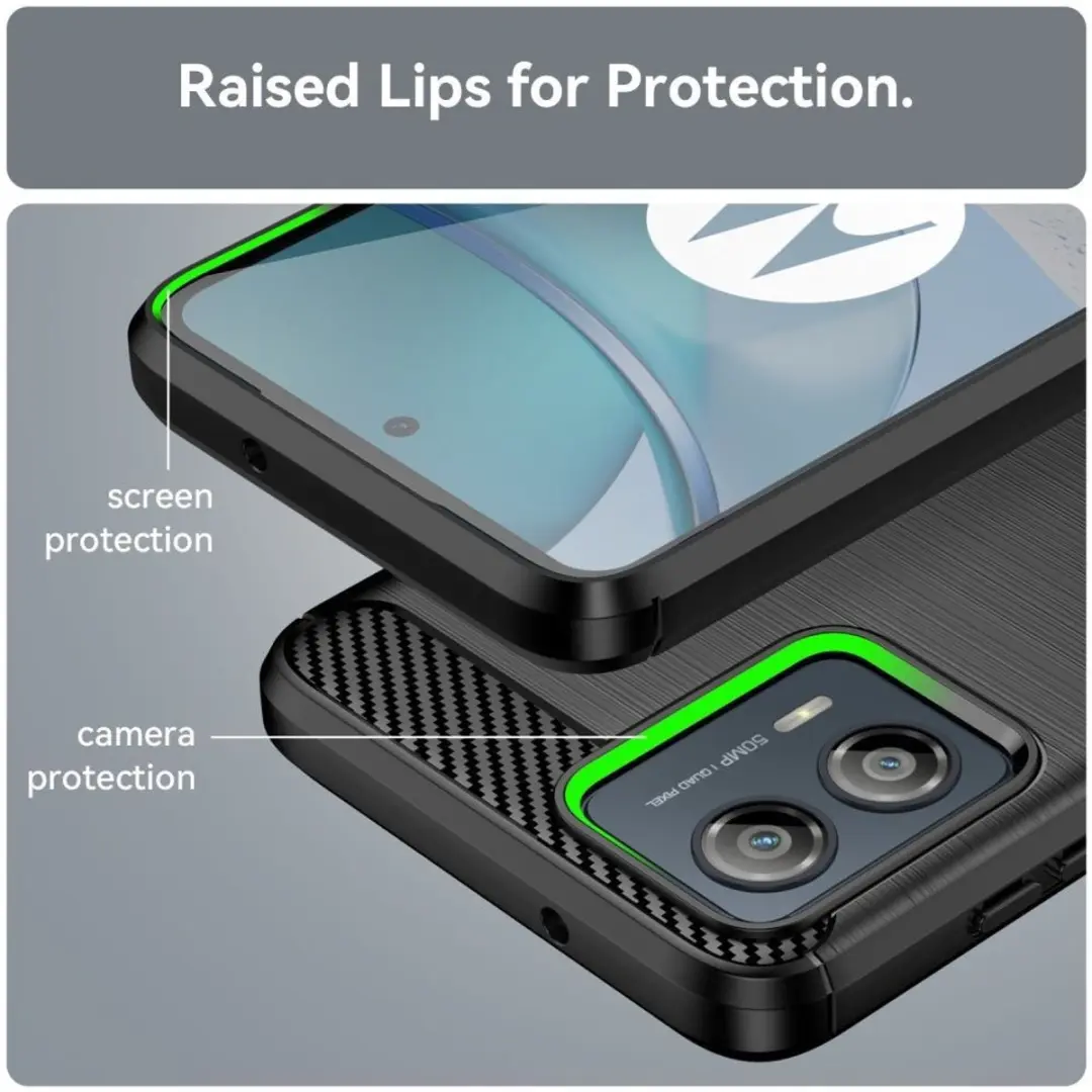 Selected TPU Hoesje Motorola Moto G53 - Zwart