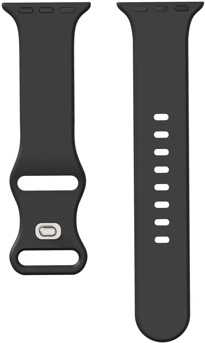Selected SBG Siliconen Horlogeband Apple Watch 9 45mm - Zwart