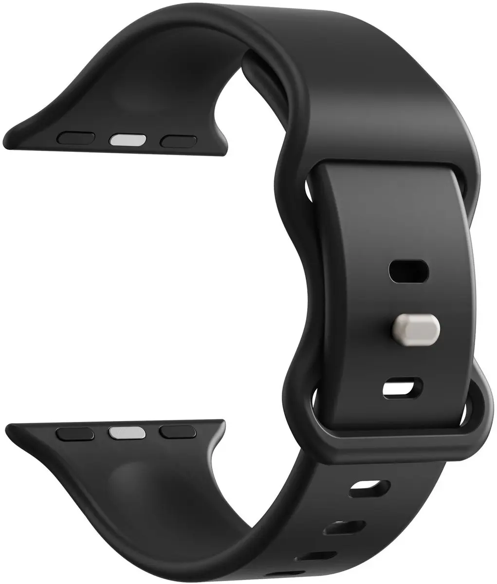 Selected SBG Siliconen Horlogeband Apple Watch 9 45mm - Zwart