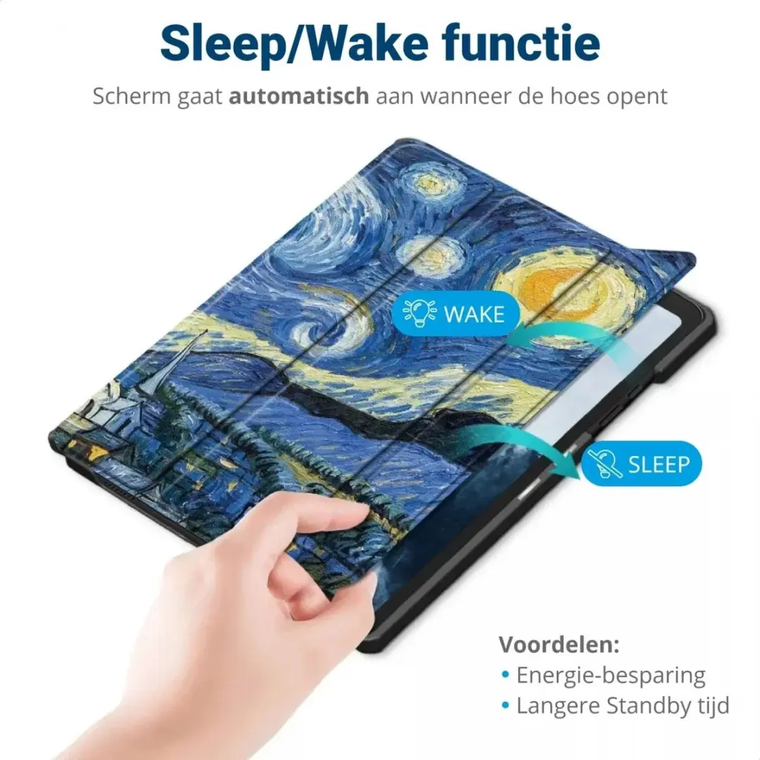 Selected Tablethoes Lenovo Tab M11/K11 Book Case - Kunstleder Tri-fold - Print