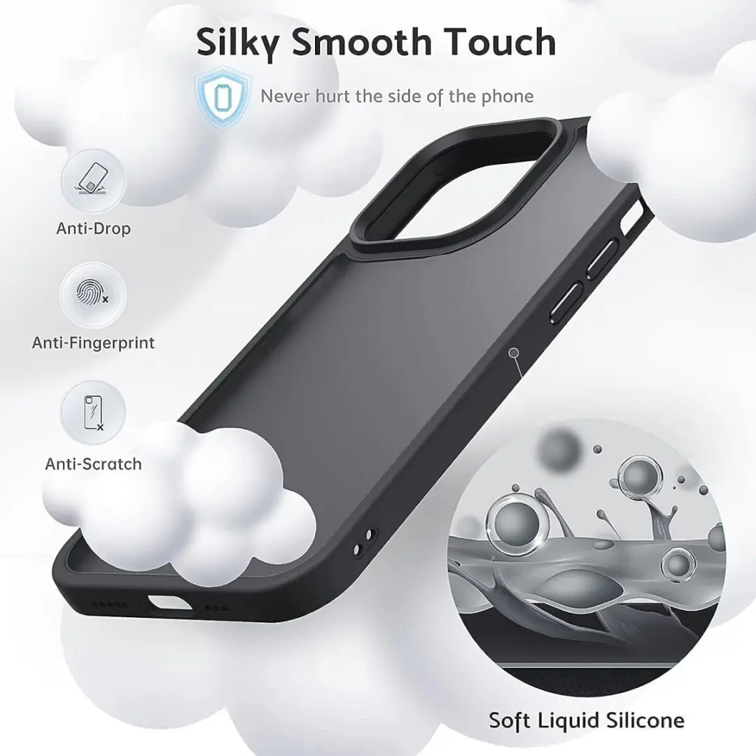 Selected by GSMpunt.nl iPhone 14 Pro Max Hoesje - Matte Zwart - afbeelding 6 van 6