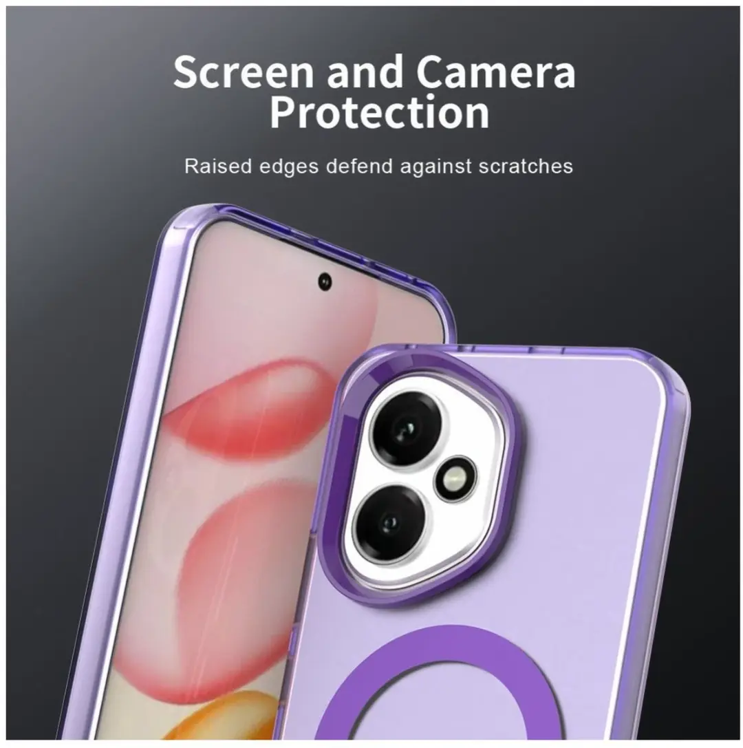 Selected MagSafe Backcover Honor 400 - Paars & Transparant