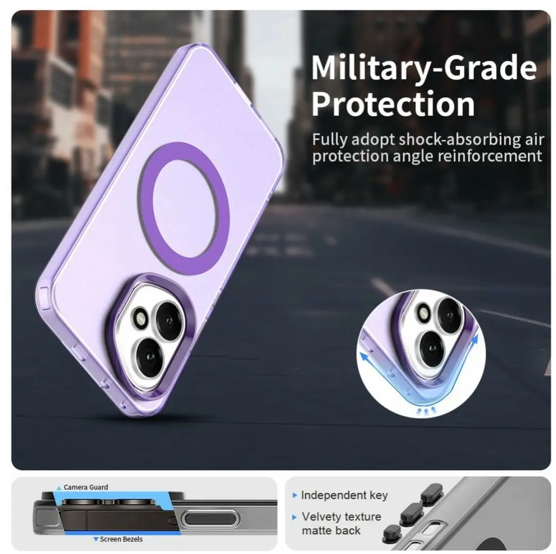 Selected MagSafe Backcover Honor 400 - Paars & Transparant