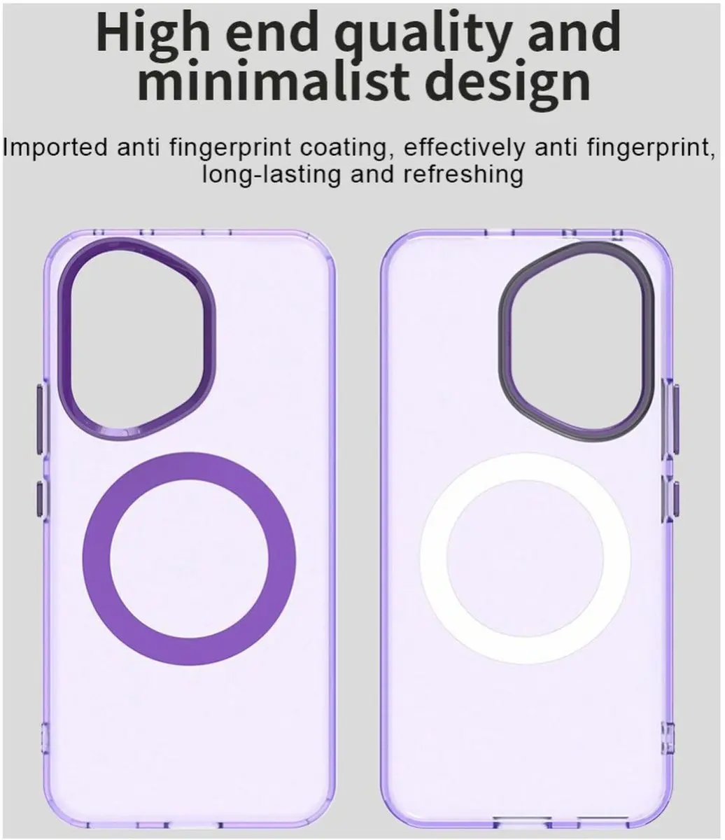 Selected MagSafe Backcover Honor 400 - Paars & Transparant