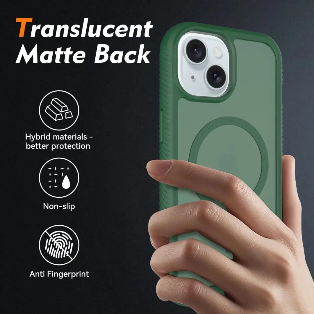 Selected Hoesje iPhone 15 Full Protect Matte Groen - MagSafe - afbeelding 6 van 6