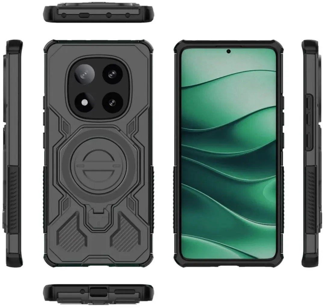 Selected Hoesje Xiaomi Redmi Note 14 Pro 5G - MagSafe 360° Draaibaar - Zwart