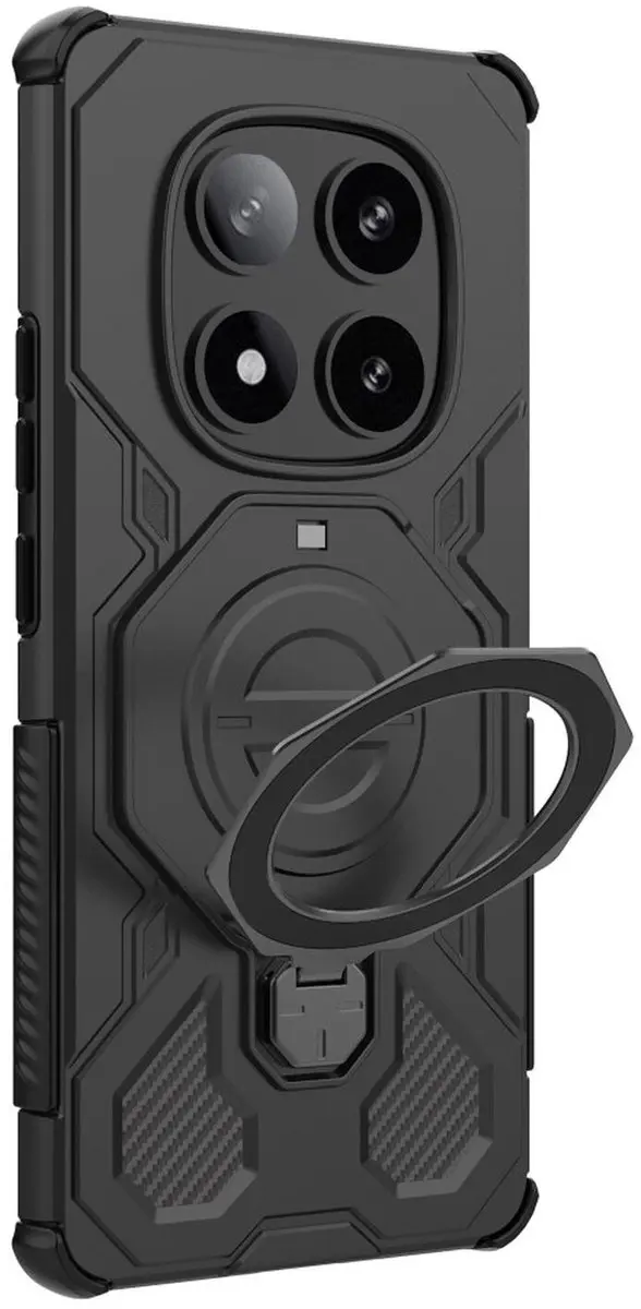 Selected Hoesje Xiaomi Redmi Note 14 Pro 5G - MagSafe 360° Draaibaar - Zwart