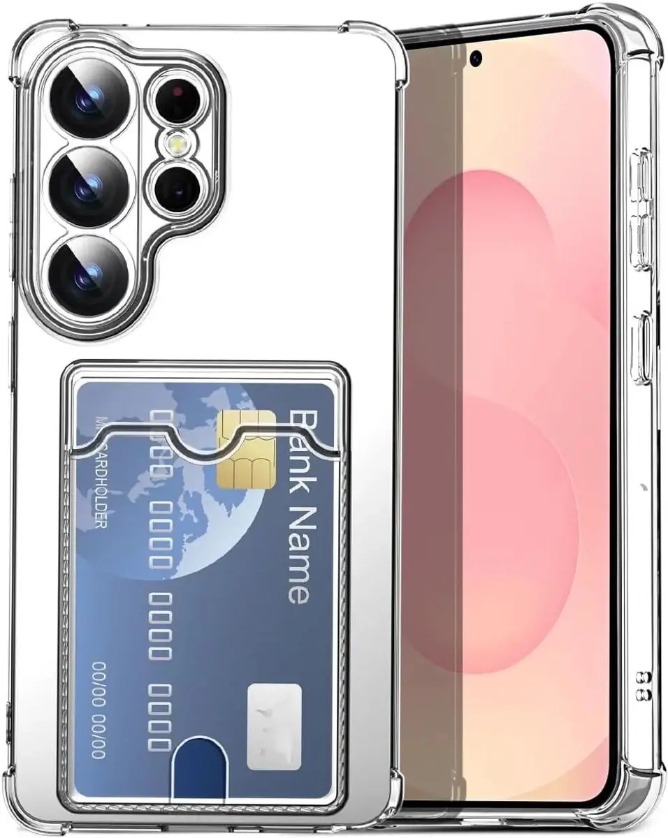 Selected Hoesje Samsung Galaxy S26 Ultra - Transparant - Pasjeshouder