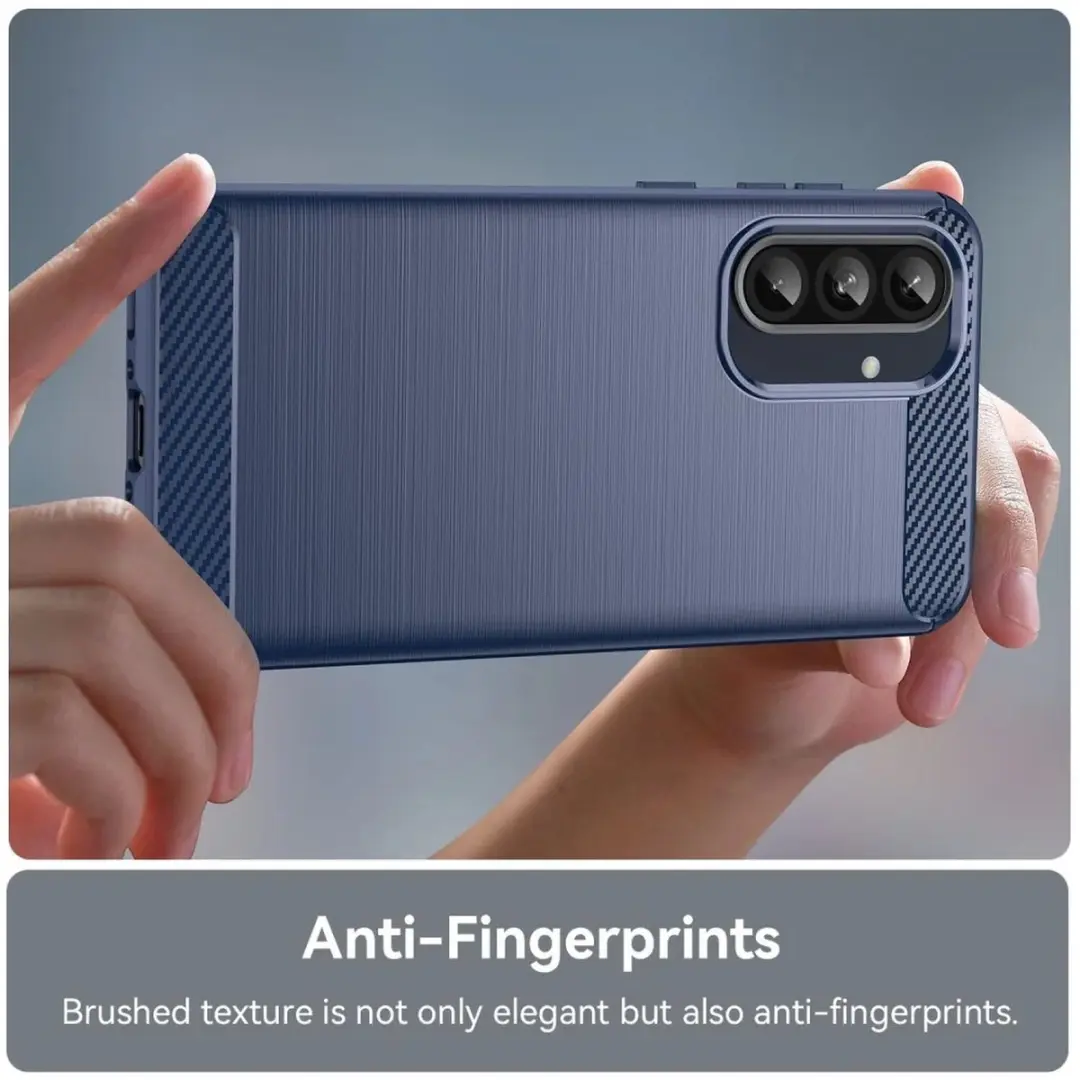 Selected Geborsteld TPU Hoesje Samsung Galaxy A56 - Blauw