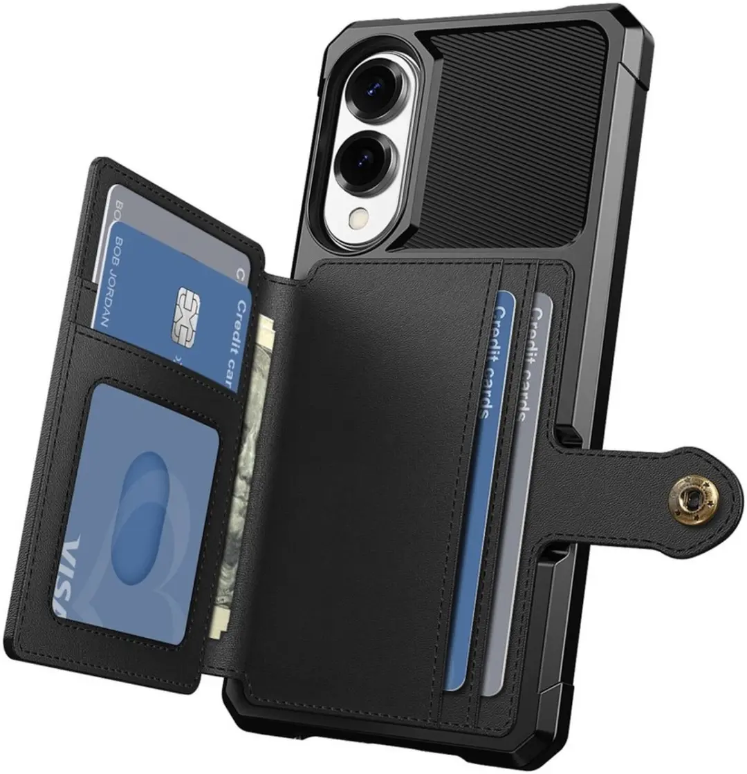 Selected Portemonnee Hoesje Samsung Galaxy S25 Edge - 5 Pasjes - Zwart - afbeelding 6 van 6