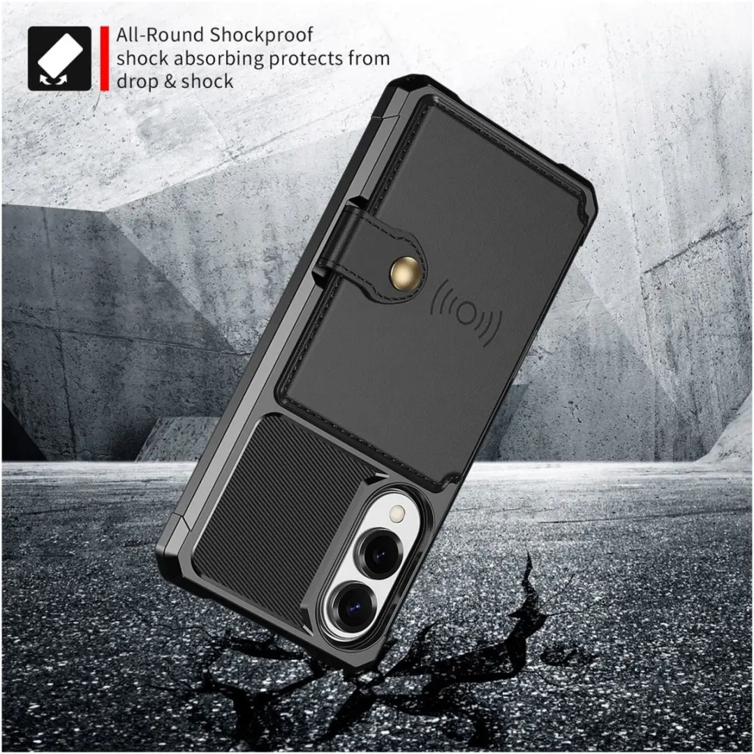 Selected Portemonnee Hoesje Samsung Galaxy S25 Edge - 5 Pasjes - Zwart
