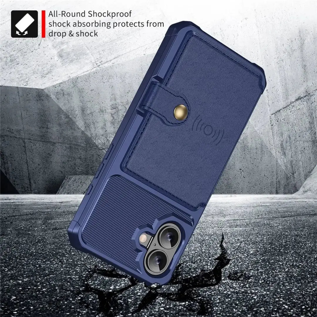 Selected Portemonnee Hoesje iPhone 17 - Blauw - 4 Pasjes