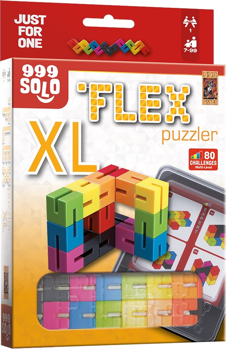 999 Games - Flex Puzzler XL - Breinbreker - Uitdagende puzzel als fidget toy - Stimuleert het ruimtelijk inzicht - Educatief spel - Fidget Toy - Solo spel - Klein cadeautje