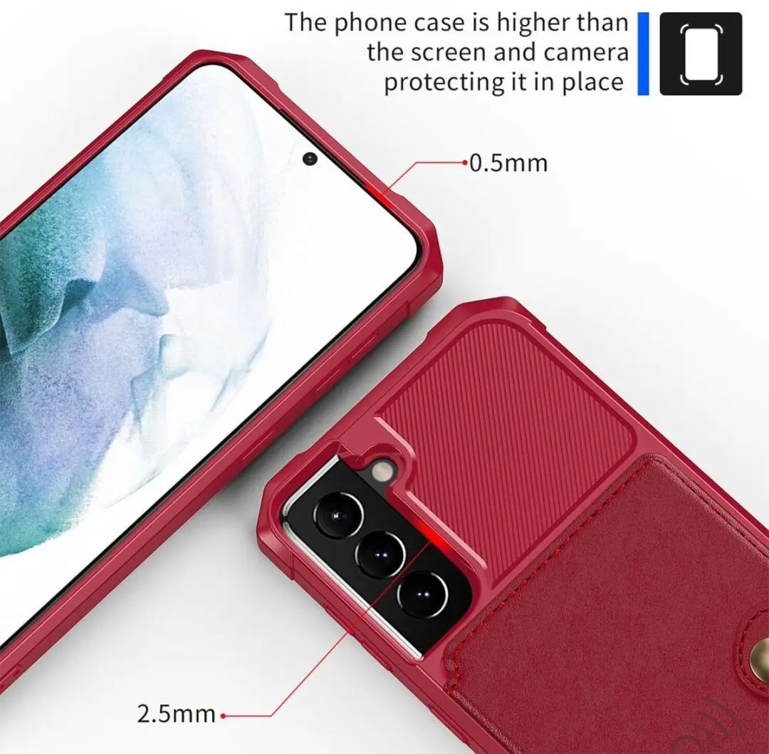 Selected Portemonnee Hoesje Samsung Galaxy S22 - 4 Pasjes - Rood
